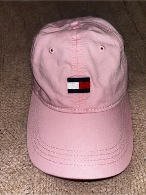 Tommy Hilfiger Pink Flag Logo Adjustable Dad Cap Hat